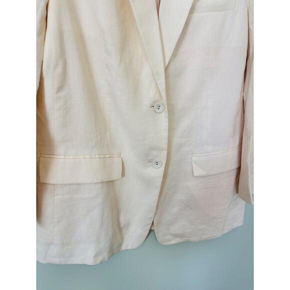 Everlane Oversized Blazer in Linen Size 10 Bone Jacket - Picture 7 of 11